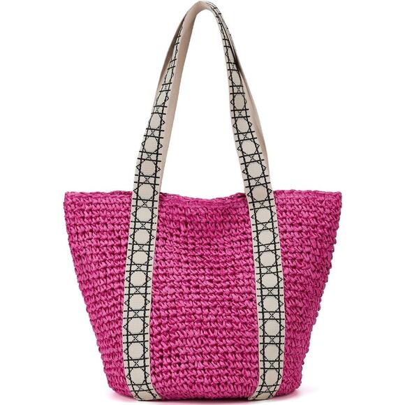 Pink - Boho Chic, Beach Bag, Lightweight & Stylish - Picture 7 of 7